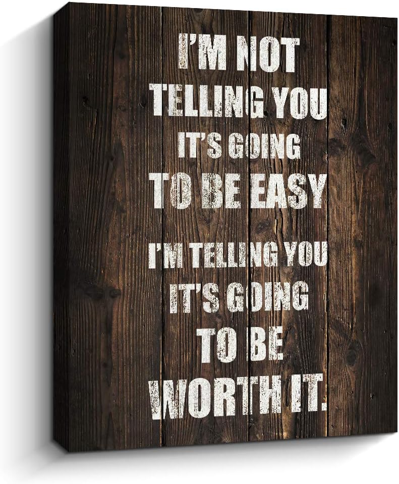 Inspirational Wall Art, Motivational Quotes Poster Wall Decor Framed Canvas Print Home Decoration, B