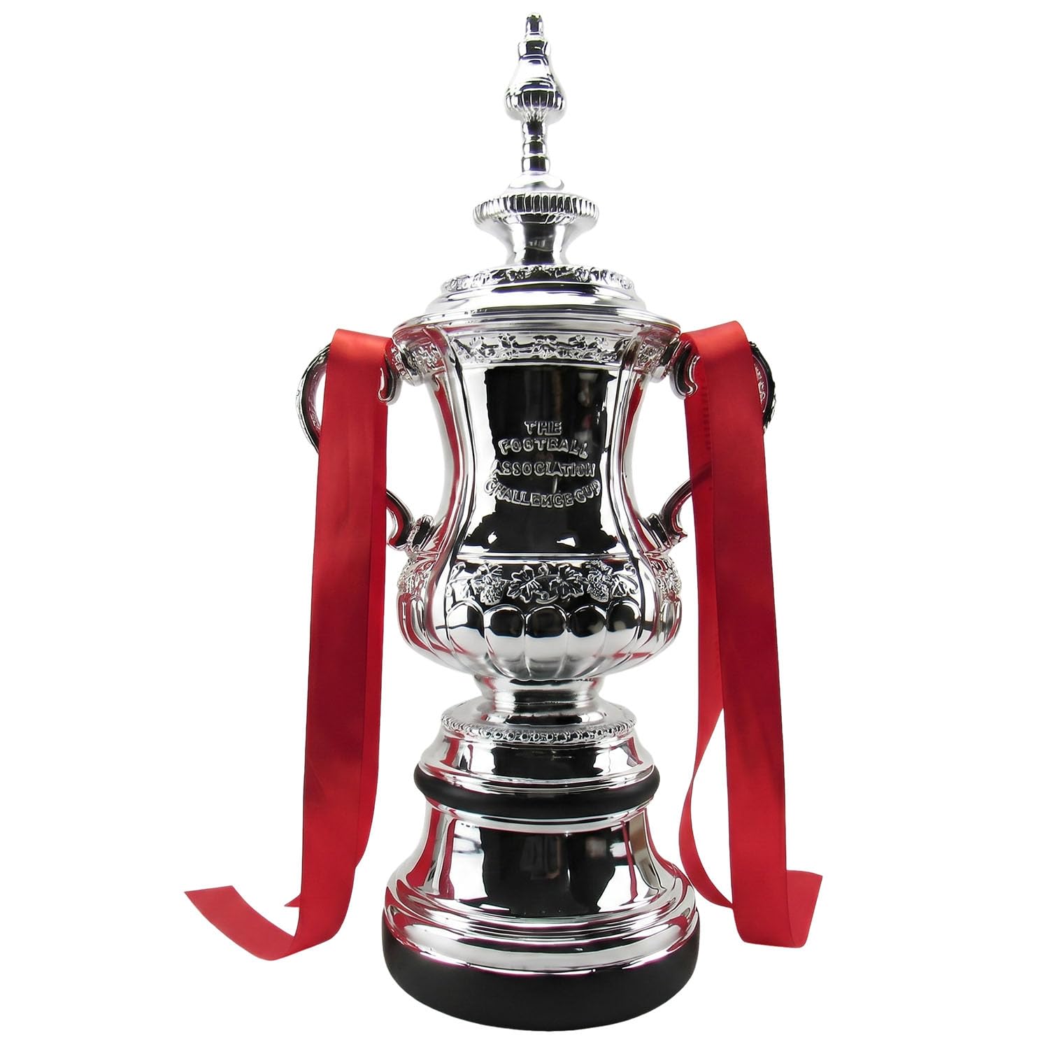 Fa Cup Trophy Replica, Coppa Calcio Inglese in Resina con Finitura Argentata per Tifosi, Regalo Calcio, Souvenir da Collezione, Ornamento per Vetrina e Decorazione da Mensola