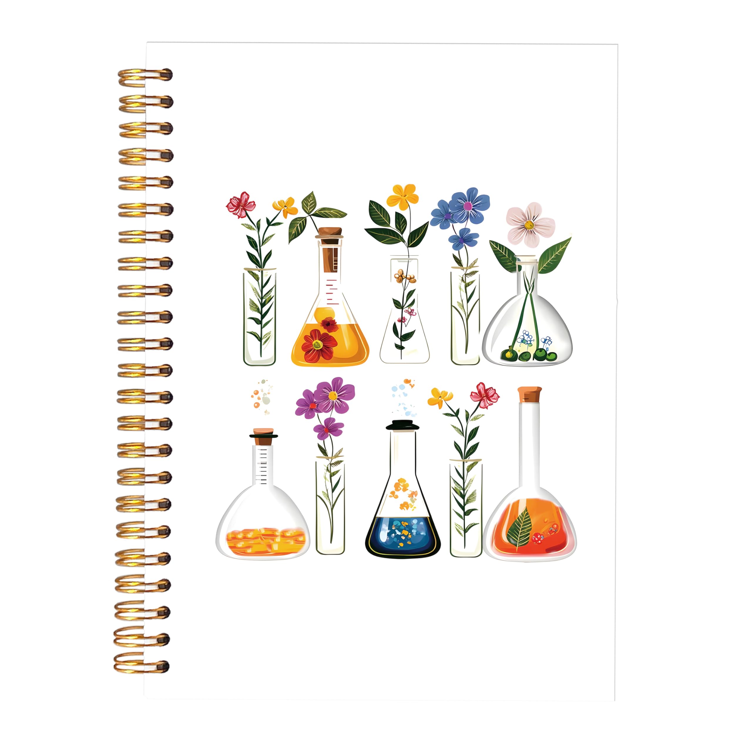 Cuaderno de notas para profesor de ciencia, cuaderno de regalo para profesores, biología, para tomar notas, diario de laboratorio de ciencias, cuaderno en espiral de tapa dura de 5.5 x 8.3