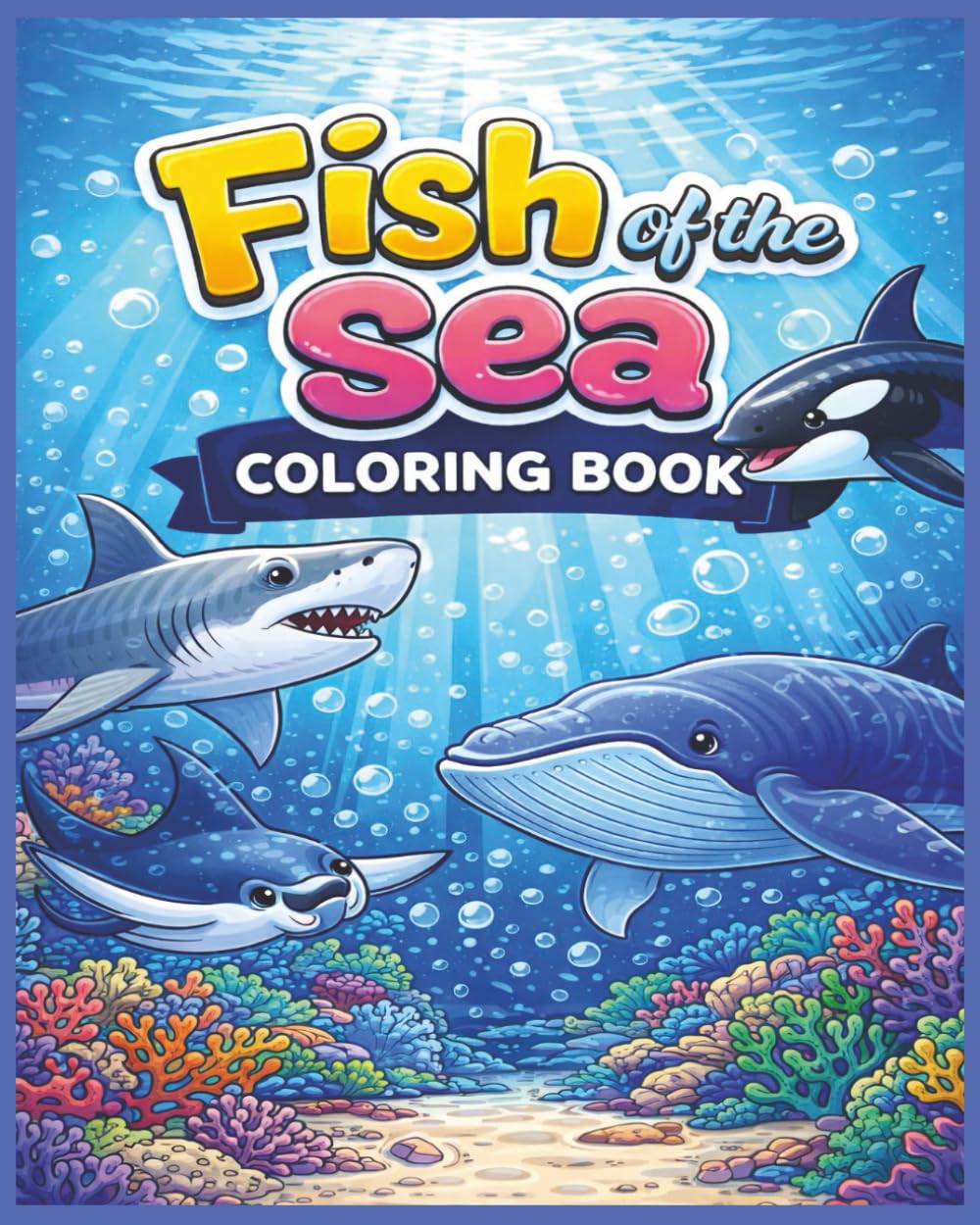 Fish of the Sea coloring Book: Kids Coloring book to let their imagination grow as they color different fish and mammals found in the sea
