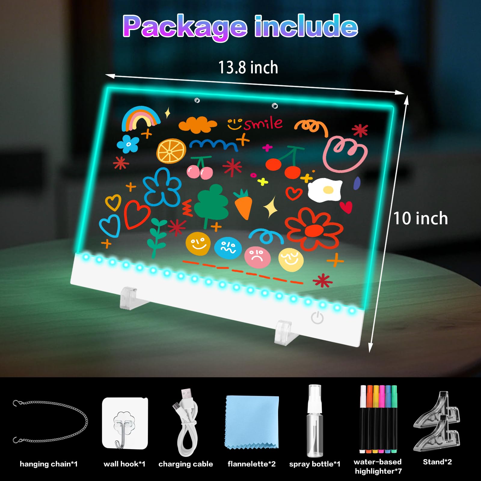 A4-Lichtpad für Diamantmalerei – USB-betriebene Lichttafel mit Ständer und Clips, 3-stufige Helligkeit, Kopiertafel für Nachzeichnen, Diamantkunst, Zeichnen, Skizzieren, Vinyljäten