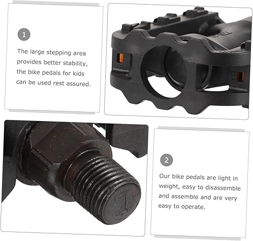 Miniatura 7 de Kisangel Accesorios de bicicleta, 2 pares de pedales, accesorios de bicicleta para niños, accesorios de bicicleta para exteriores, pedal de