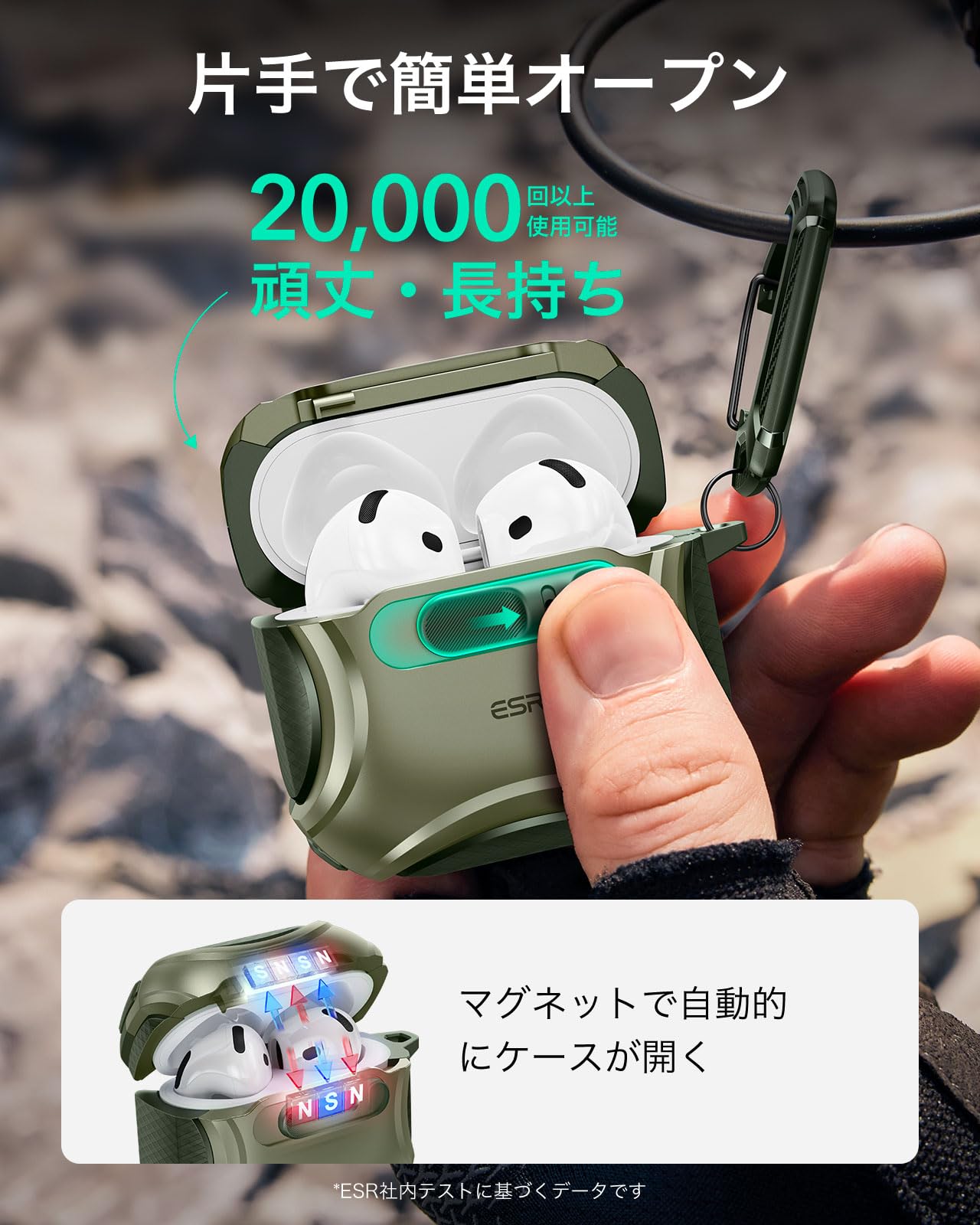 Amazon | ESR AirPods 4 ケース AirPods 第4世代 ケース(2024) (USB-C