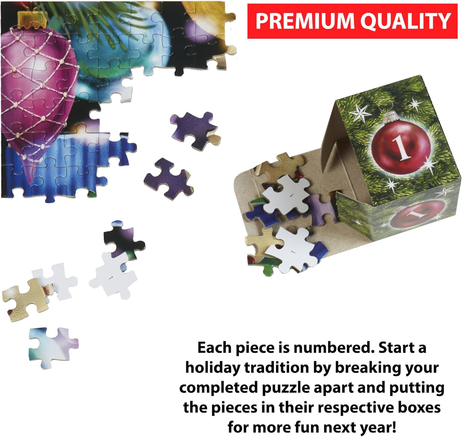 Advent Calendar Jigsaw Puzzle - 'Nutcracker Suite' 1000 Pieces by Vermont Christmas Company - 24 Puzzle Sections to Complete - Count Down to Christmas Each Day in December