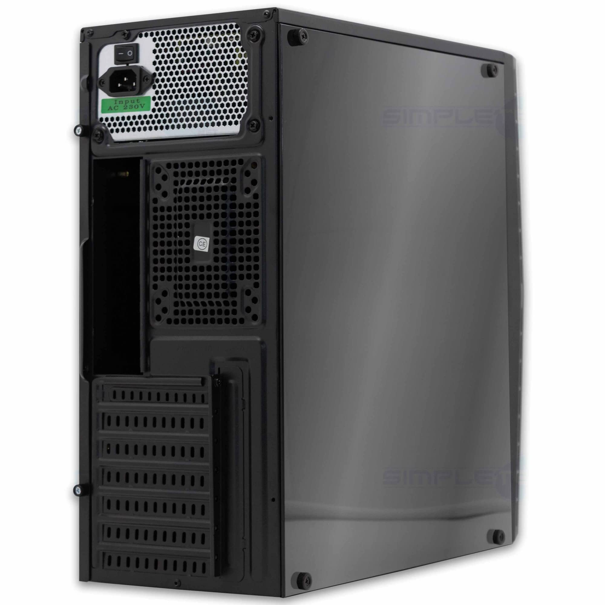 Case Gaming SIMPLETEK Nero RGB Con Alimentatore 500W – Tower Micro-ATX Mini-ITX, Cablaggio Facile, Ventilazione Ottimizzata - 3