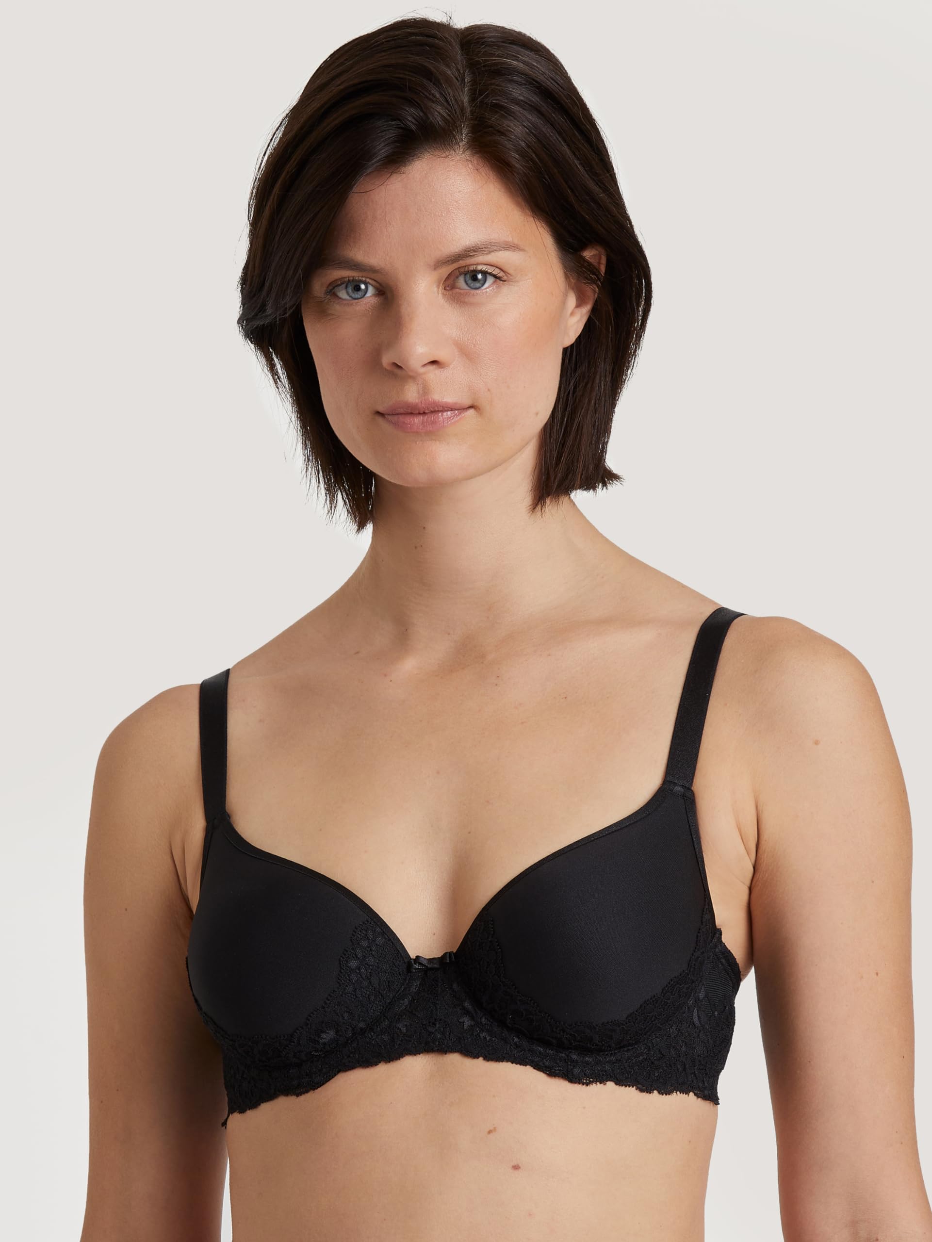 CALIDA Sensual Secrets Balconette Bra, Opaque, Black, 85C Women's