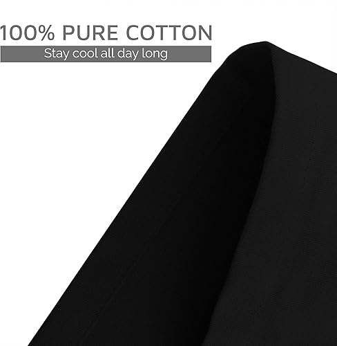 Miniatura 4 de UBICON Delantal 100% algodón extra ancho (36 pulgadas de ancho) duradero, 100% algodón, bolsillos grandes, alzapaños largos para el hogar, jardín,