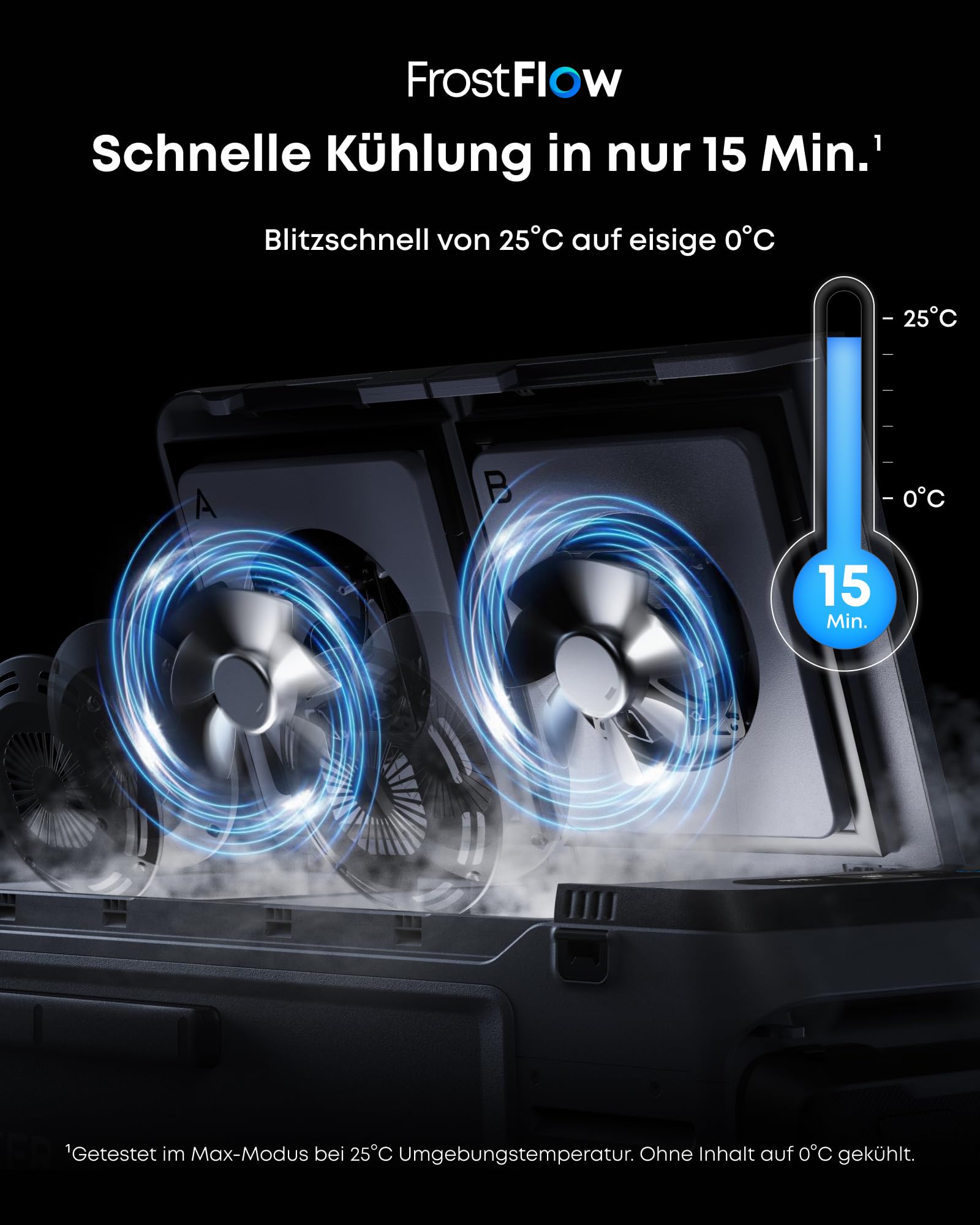 Anker SOLIX EverFrost 2 58L Akku-Kühlbox, 288Wh, -20℃ bis 20℃, Camping Reisen Angeln