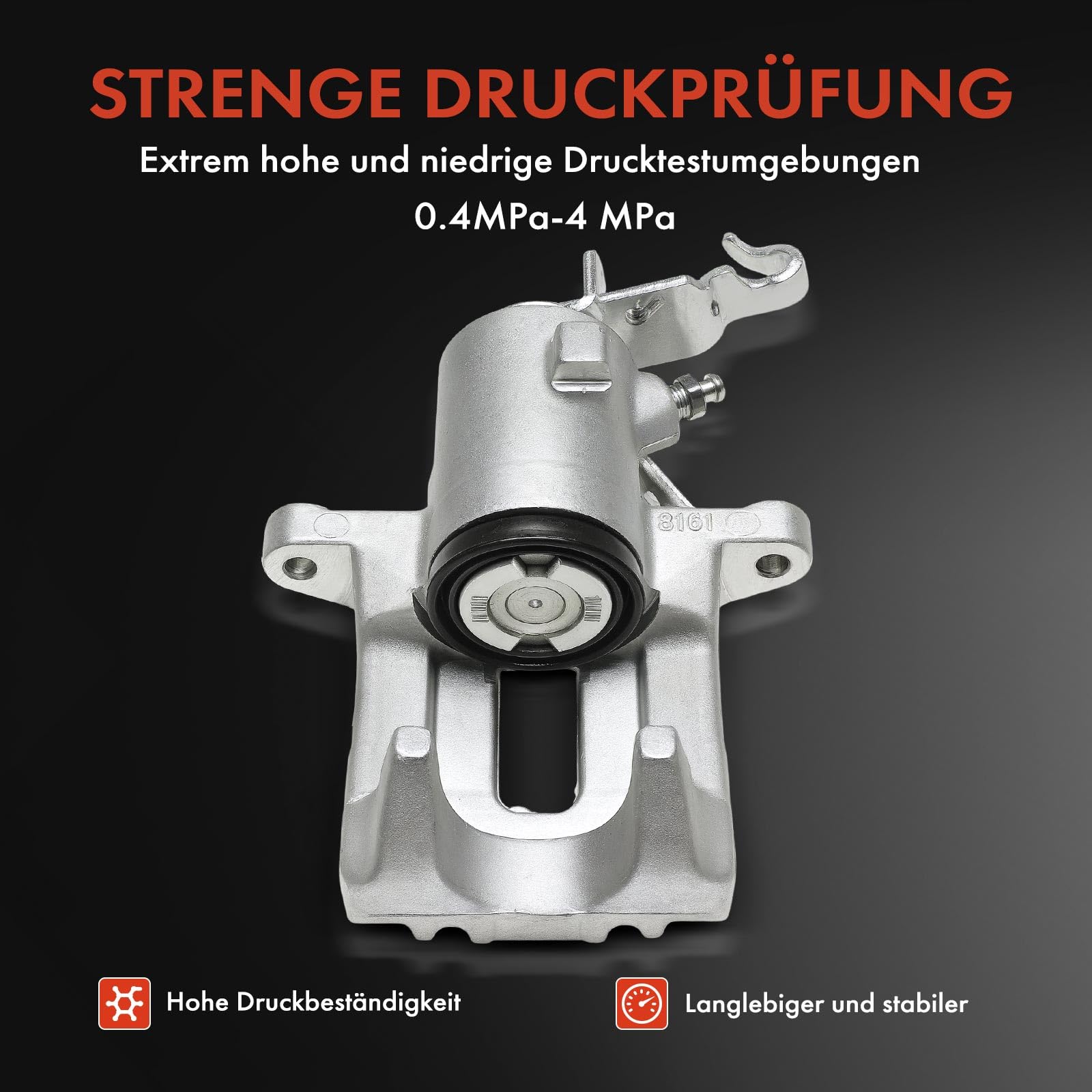 Frankberg 2x Bremssattel + 2x Bremsscheiben + 4x Beläge Hinten Ø253mm Kompatibel mit Yeti 5L A3 8P1 Leon 1P1 Altea 5P1 Golf V 1K1 Golf VI 5K1 E.O.S Replace# 1J0698451C
