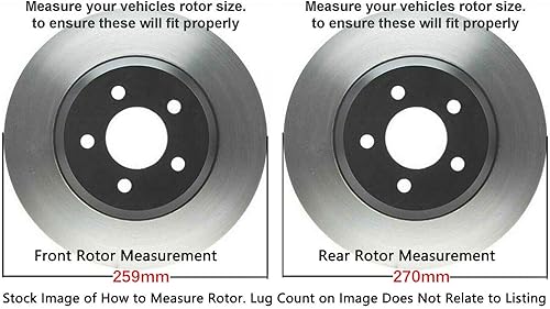 Miniatura 3 de Detroit Axle - Kit de frenos para Chrysler Cirrus Dodge Stratus 1996-2000 Sebring Plymouth Breeze 1995-2000 Reemplazo de 10.24 pulgadas delantero y