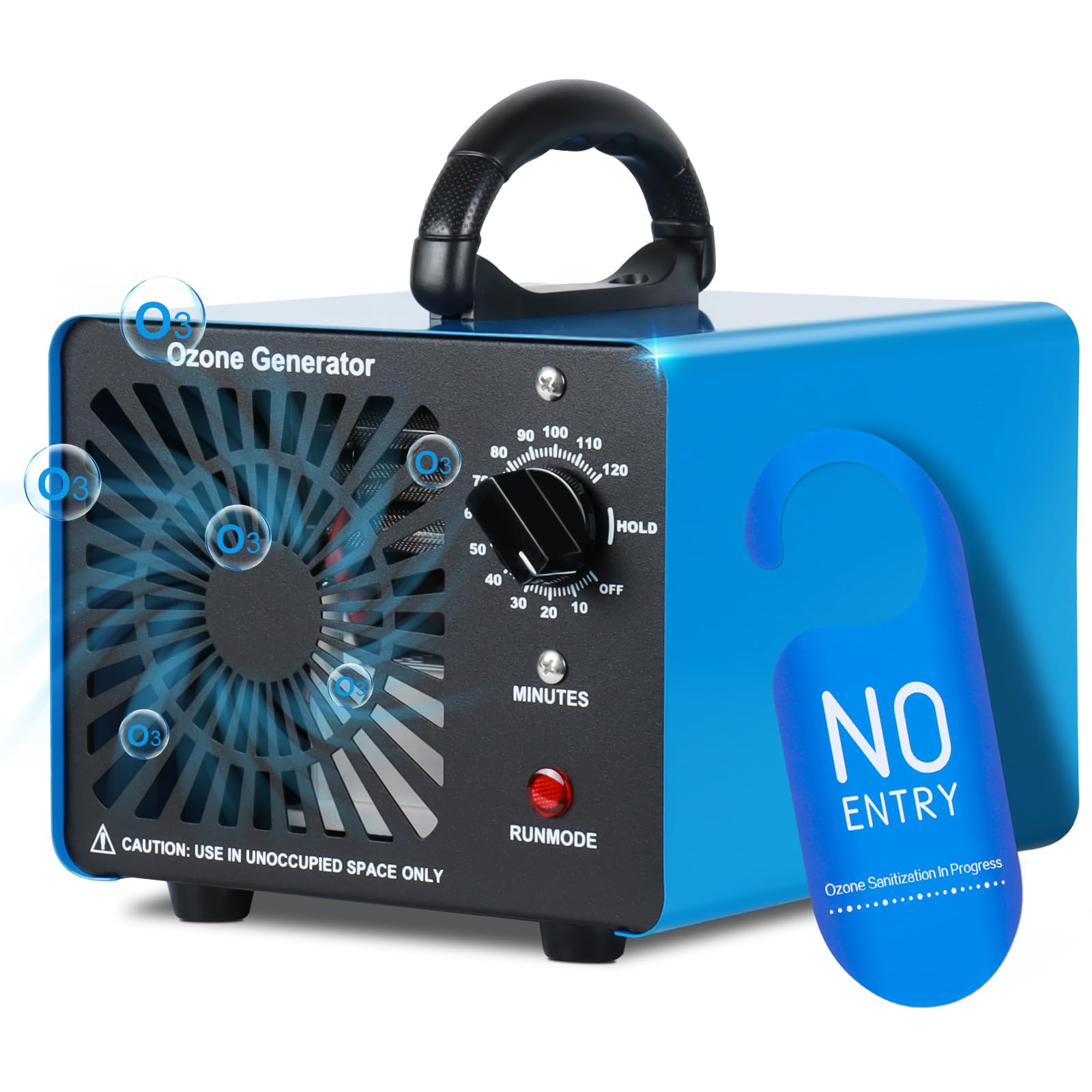 Ozongenerator 75000mg/H,GMGXX Ozon Luftreiniger Ozongerät bis zu 400㎡,120-Minuten-Timer,O3 Ozonisator für Auto Garagen Wohnung Hotels Küche und Haustiere,Reinigen Gerüche/Verschmutzung, OG-75