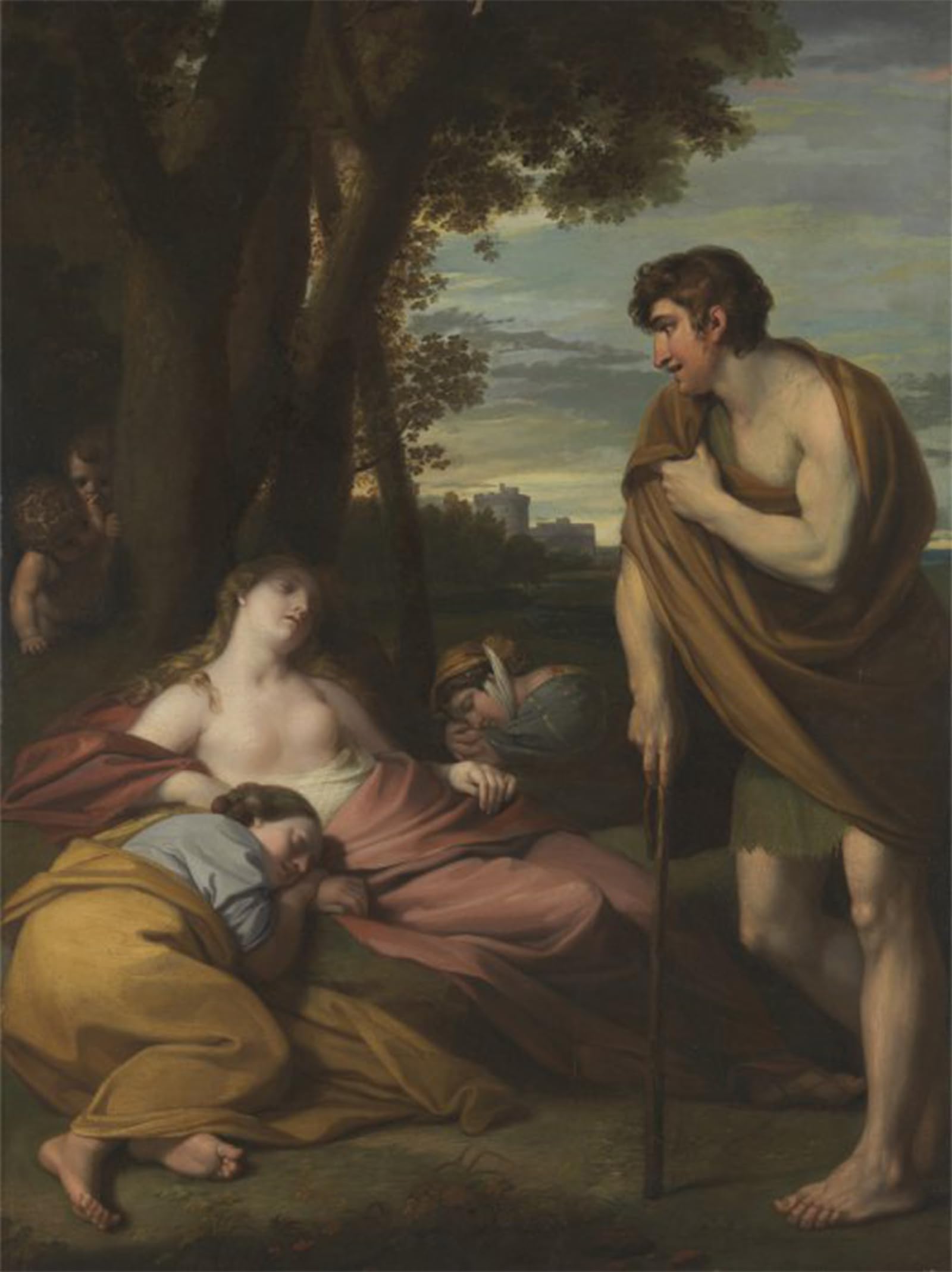 POSTERIIk Vintage Print Pop Art Landscape Artwork Cymon and Iphigenia by Benjamin West Art Prints for Office Home Decor 60x90cm