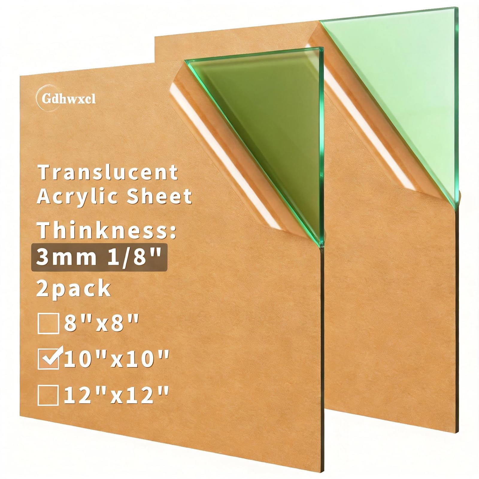 Translucent Acrylic Sheets - 2 Pack for Crafts & DIY -23 Translucent Acrylic Sheets - 2 Pack for Crafts & DIY -23