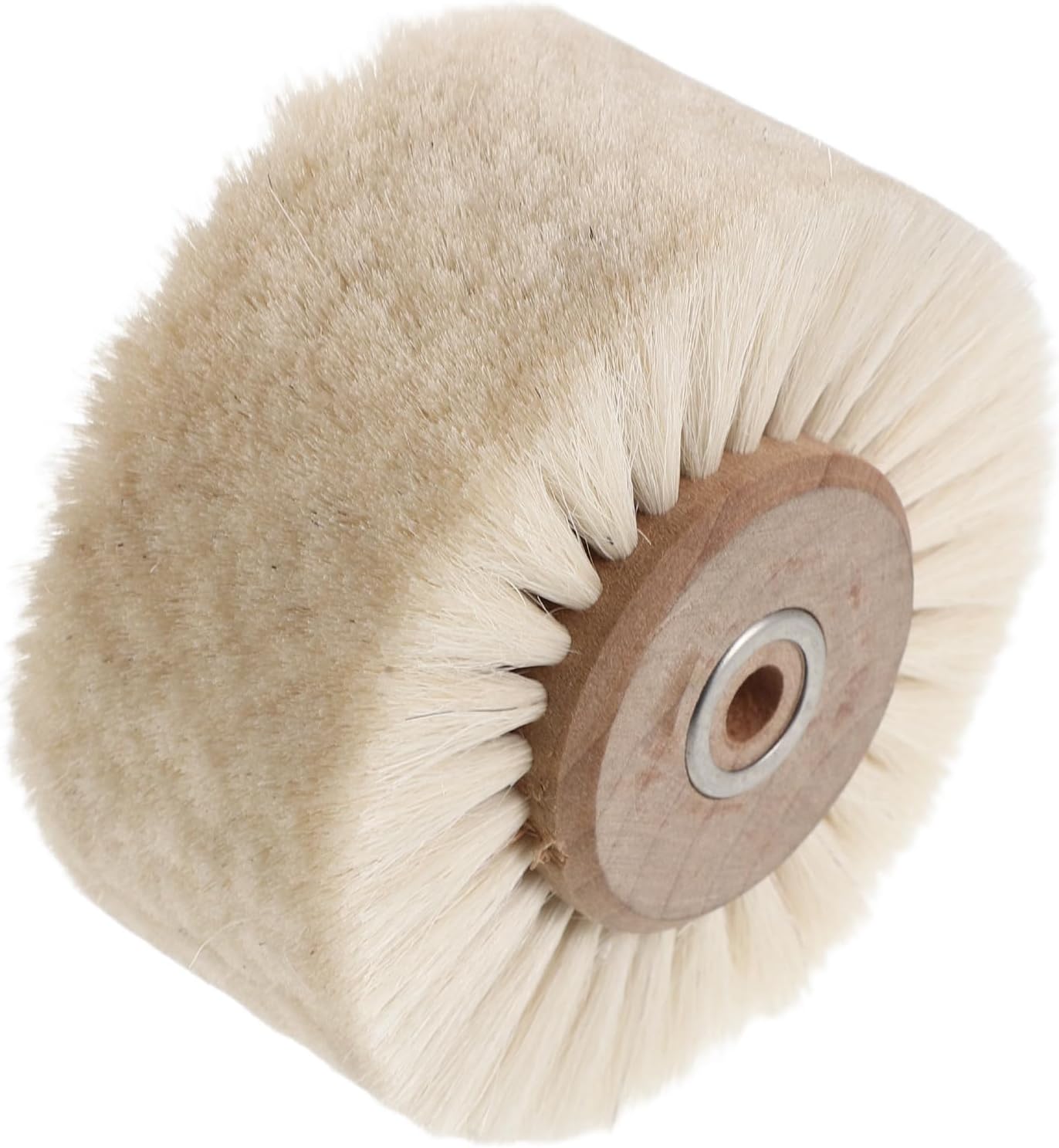 OHPHCALL Wood Core Wool Brush Wheel for Drill Attachment, Precision Polishing and Delicate Surface Conditioning Tool for Jewelry Making and Gemstone Buffing, Versatile Use with Ergonomic