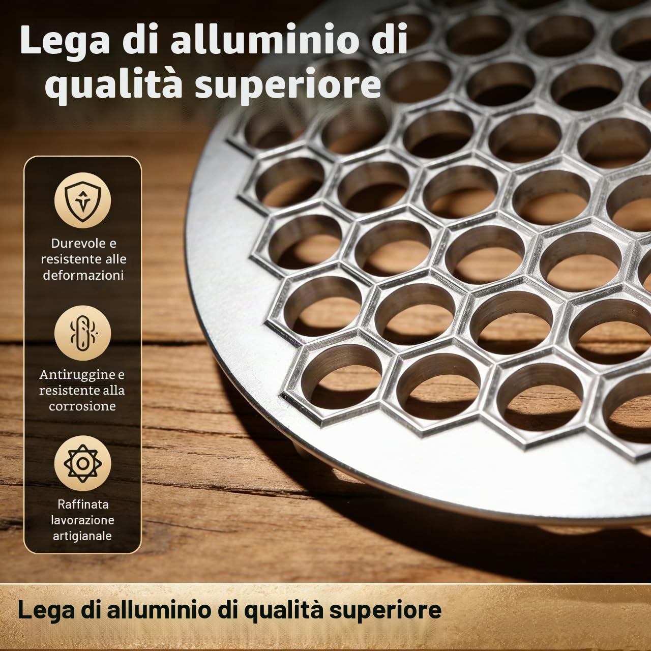 Macchina per Gnocchi Russi, Strumento Pelmeni Facile da Pulire con 61 Fori in Lega di Alluminio per Domestica e Ristorante