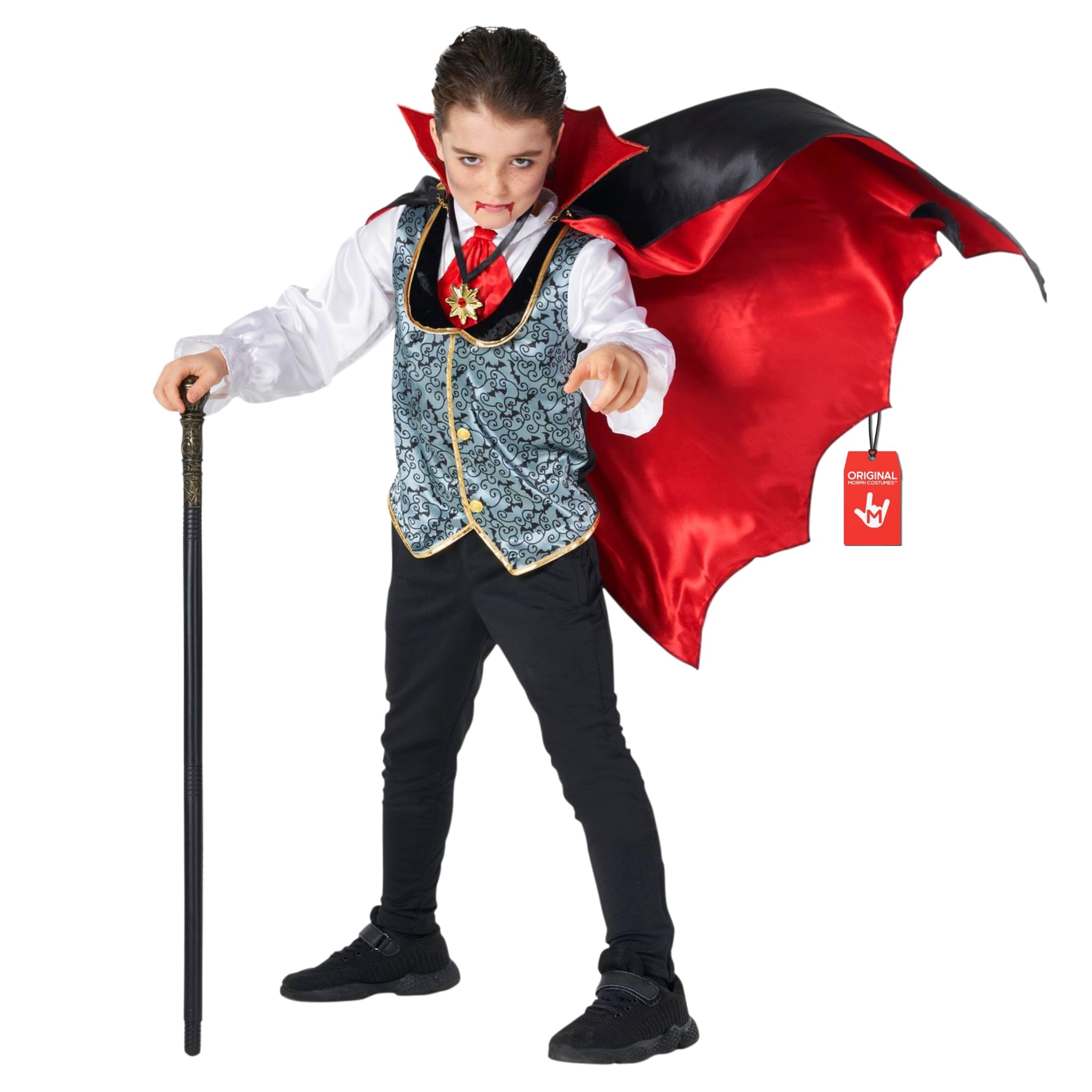 Disfraz de vampiro para niños, disfraz de vampiro para niños, disfraz de Halloween para niños, disfraz de vampiros de Halloween para niños, 4-6 años