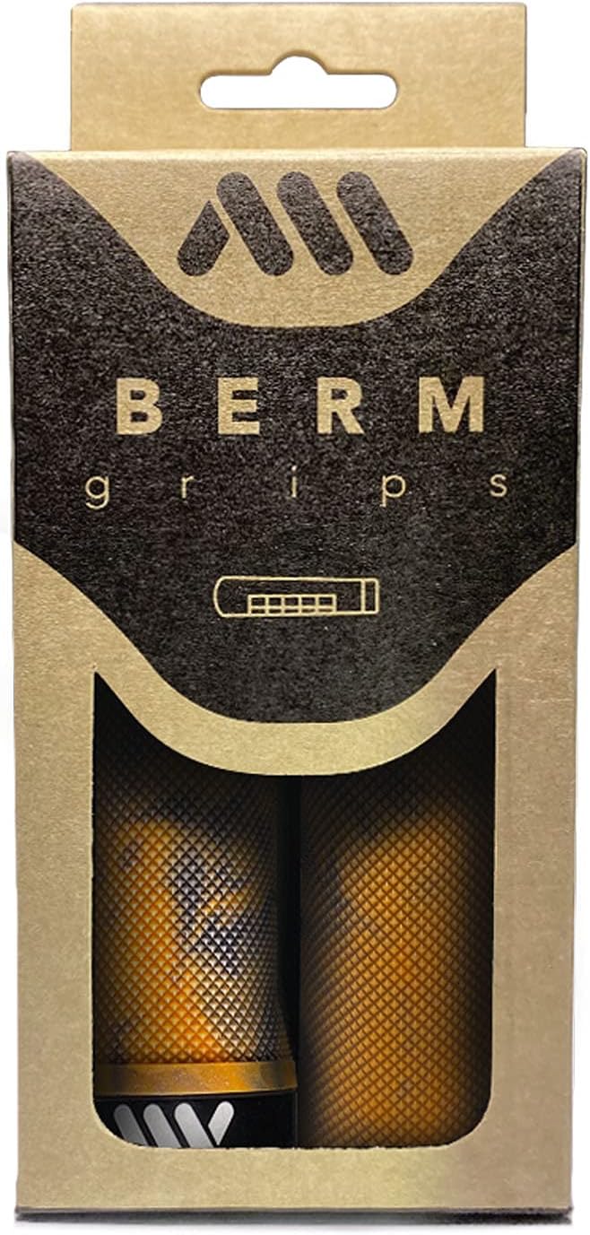 All Mountain Style AMS Berm Grips - Lock-on tapered diameter, comfortable grips, Orange Camo, Universal - Image 3