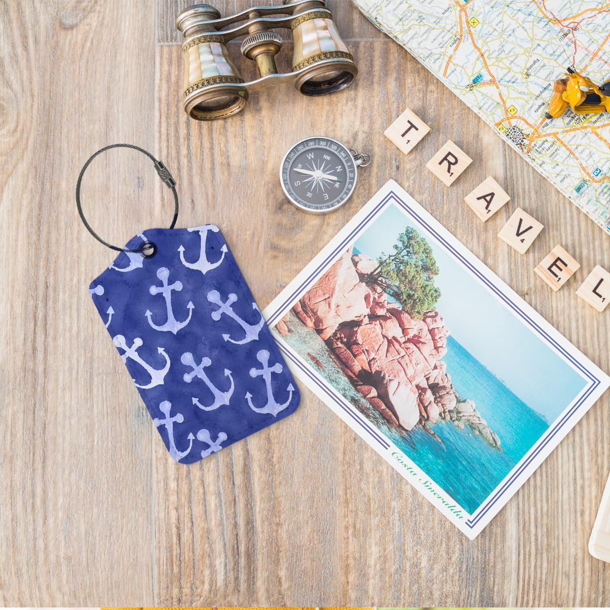 Nautical Anchor Luggage Tags for Suitcases 2 Pack Gifts for Men Women image 4