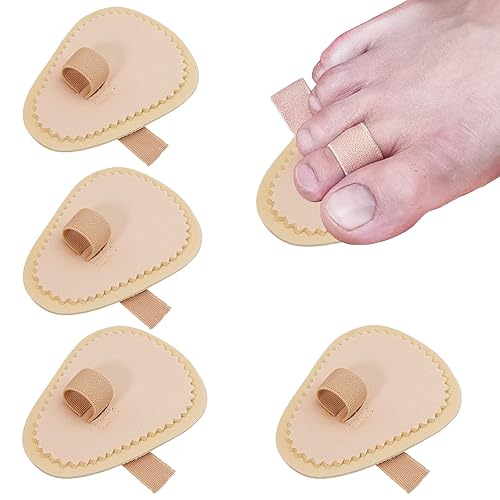 4 almohadillas para juanetes, férula de apoyo para dedos de los pies, soporte para articulaciones realineadas para garras, rizadas, dedos torcidos,