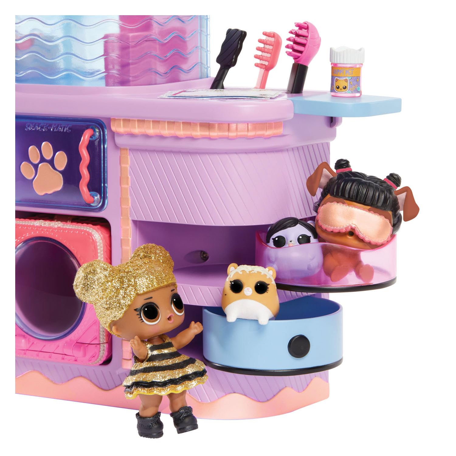 L.O.L. ¡Sorpresa! O.M.G Rescue Vet Set - 45+ verrassingen, kleurveranderingsfuncties, twee huisdieren en Exclusivo modepop dr. Heart - Serie House of Sorprises Geweldig voor kinderen vanaf 4 Jaar
