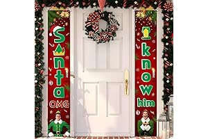 Elf Christmas Party Decorations Door Banner