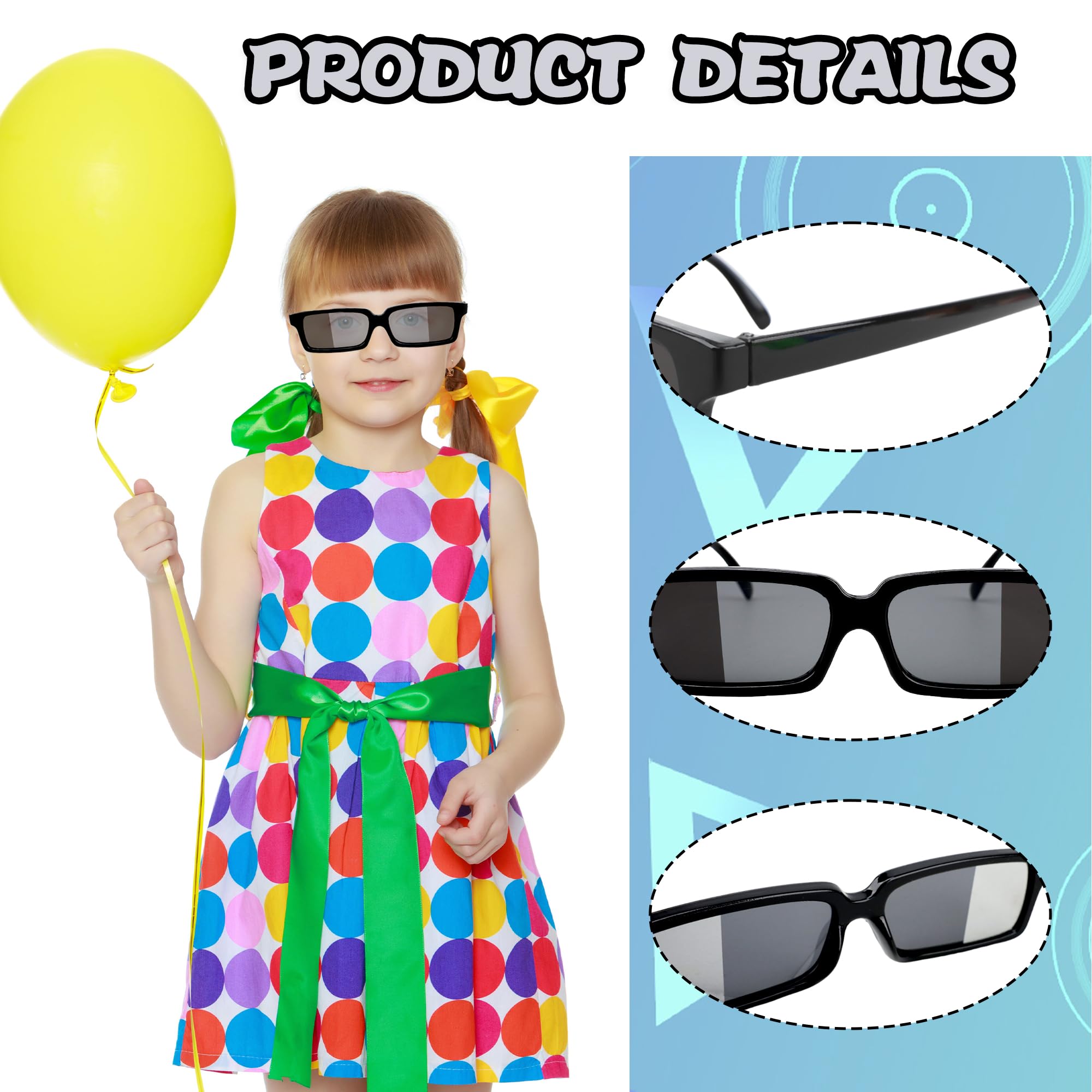 Octaday 20 Pcs Real Detective Glasses Sunglasses Rear View Mirror Anti Track See Behind You with Inside The Lens Mirror for Kids Escape Room Party Favor Detective - Image 3