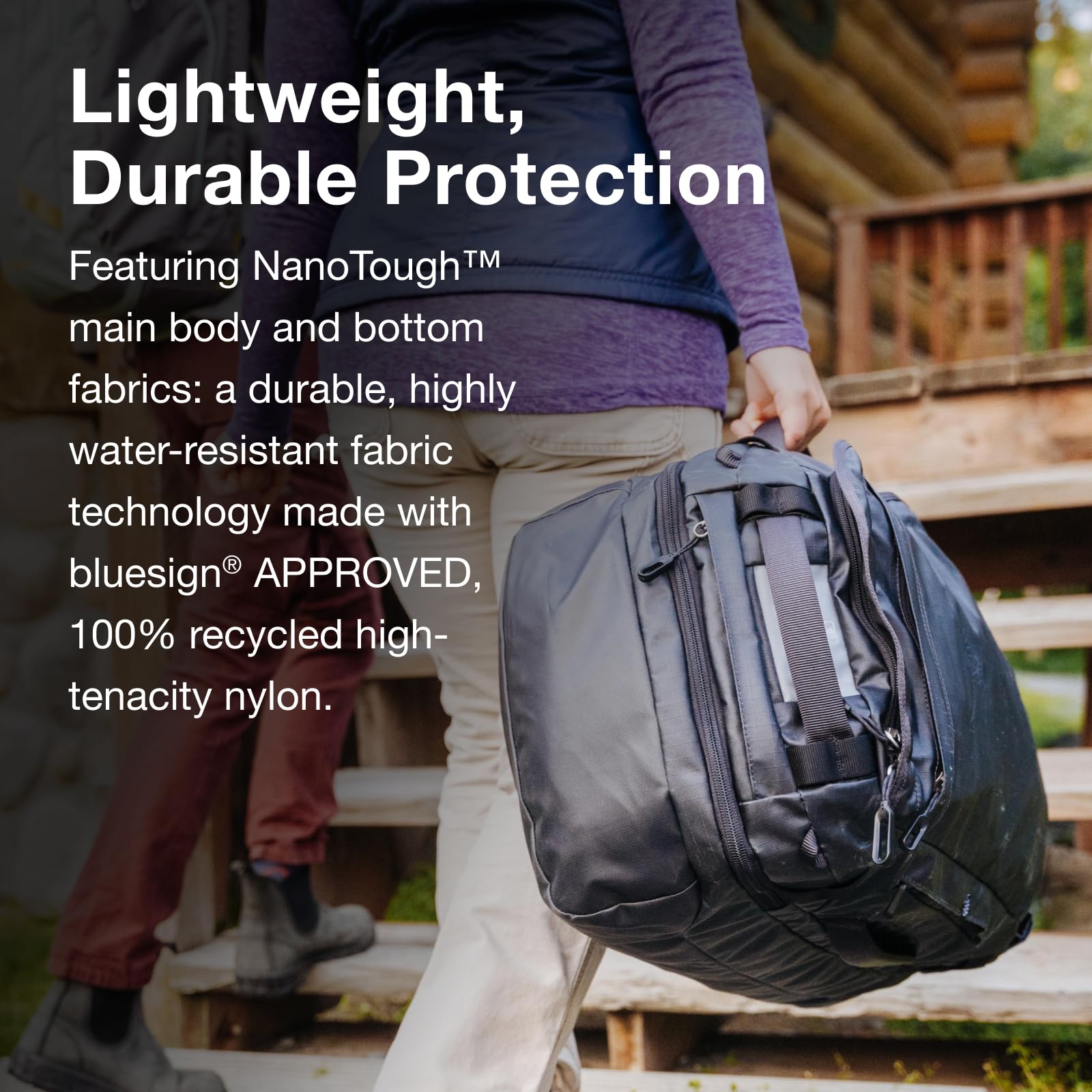 Osprey Transporter Squffel 44L - Trwała, Kwadratowa Dzielona Torba Podróżna, Raven Black