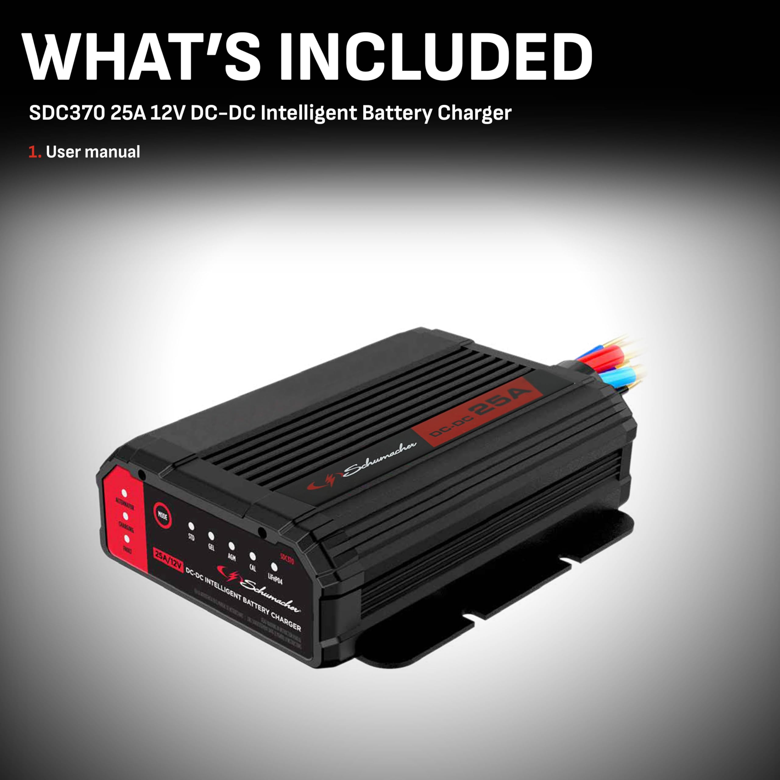 Schumacher SDC370 25A 12V DCDC Intelligent Battery Charger Use Vehicle