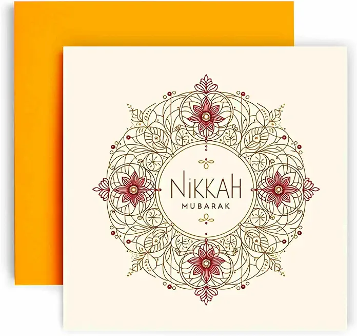 Huxters Muslim Wedding Day Card for Couple - Mr and Mrs Greeting Card - Islamic W