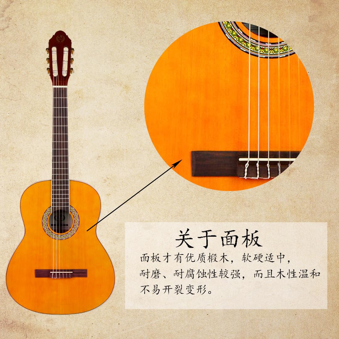 Chitarra classica, Chitarra acustica in abete rosso, Chitarra acustica classica, Chitarra acustica classica, Chitarra acustica per adulti, Chitarra da 39 pollici, Chitarra folk, Strumento a pizzico,