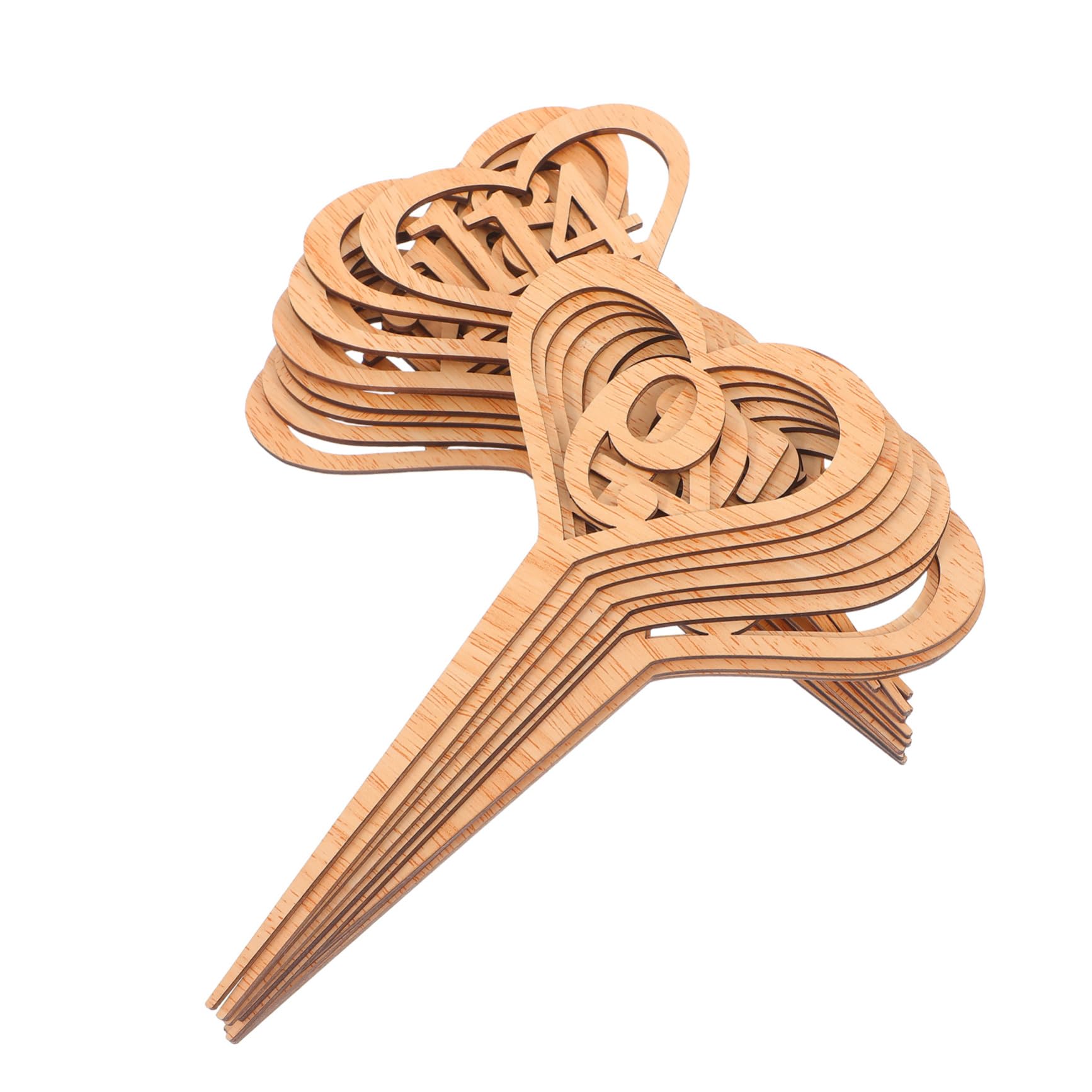 SOLUSTRE Wedding Reception Decor 20pcs Wooden Heart Cutout Table Numbers for Elegant Place Settings