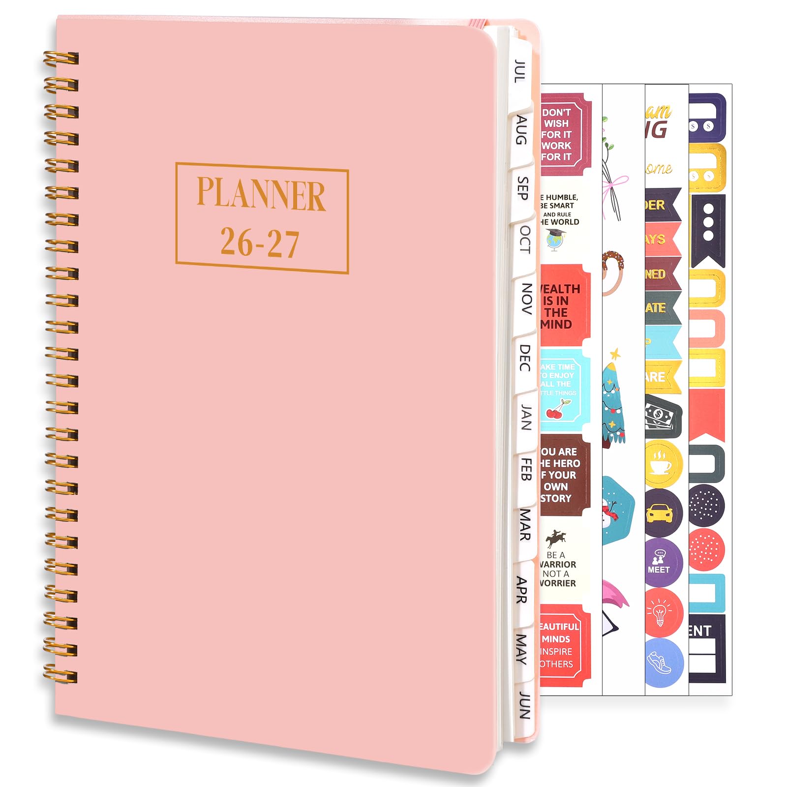 2026-2027 Weekly & Monthly Planner Academic Planner, A5 6.1" x 8.4", Pink