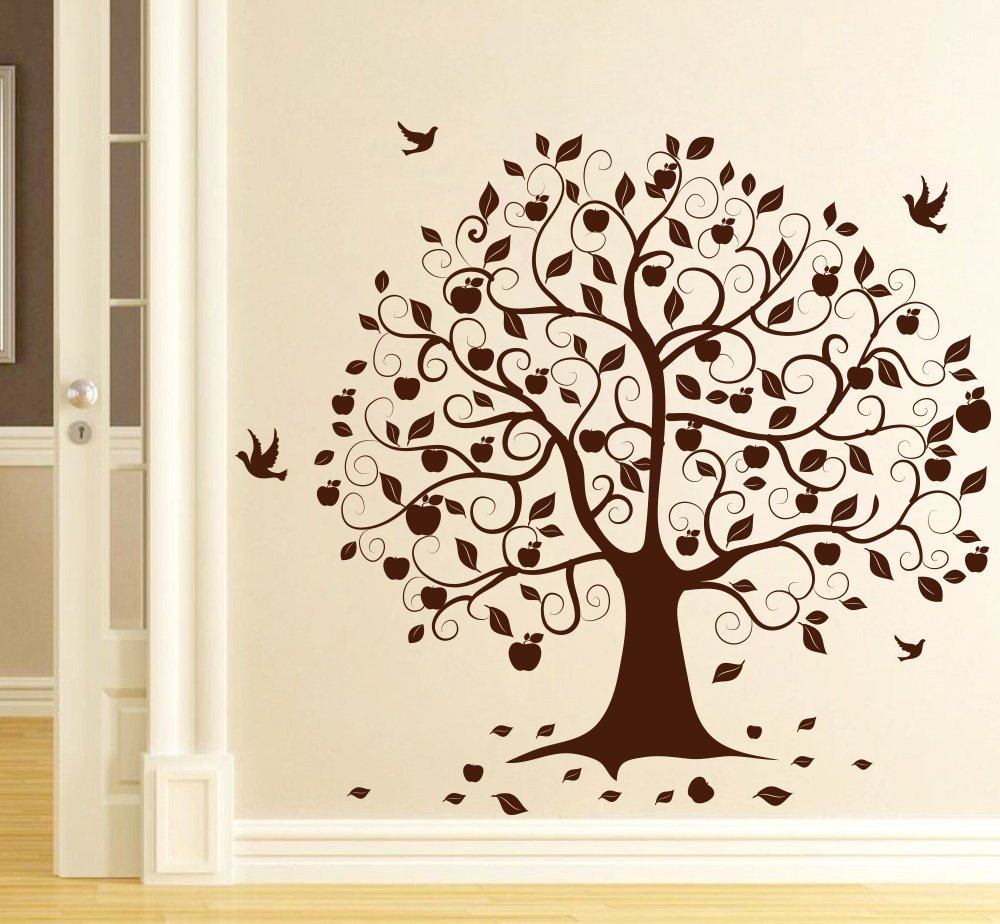 DECOR Kafe Home Decor Birds on Tree Wall Sticker, Wall Sticker for Bedroom, Wall Art, Wall Poster (PVC Vinyl, 60 X 55 CM) (B00WSM18EK) Amazon Price History, Amazon Price Tracker