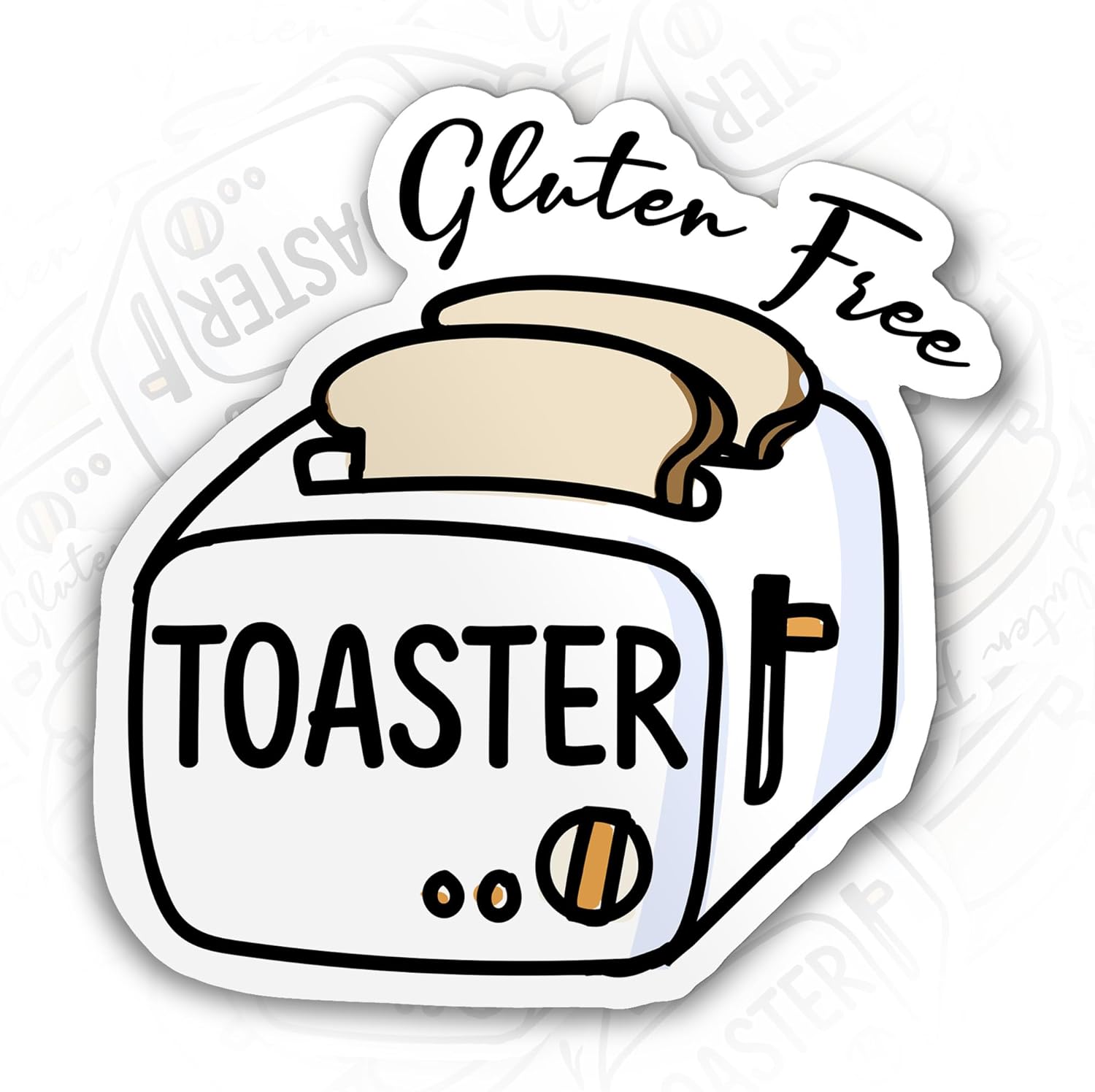 Gluten Free Toaster Sticker Celiac Coeliac Toaster Lover