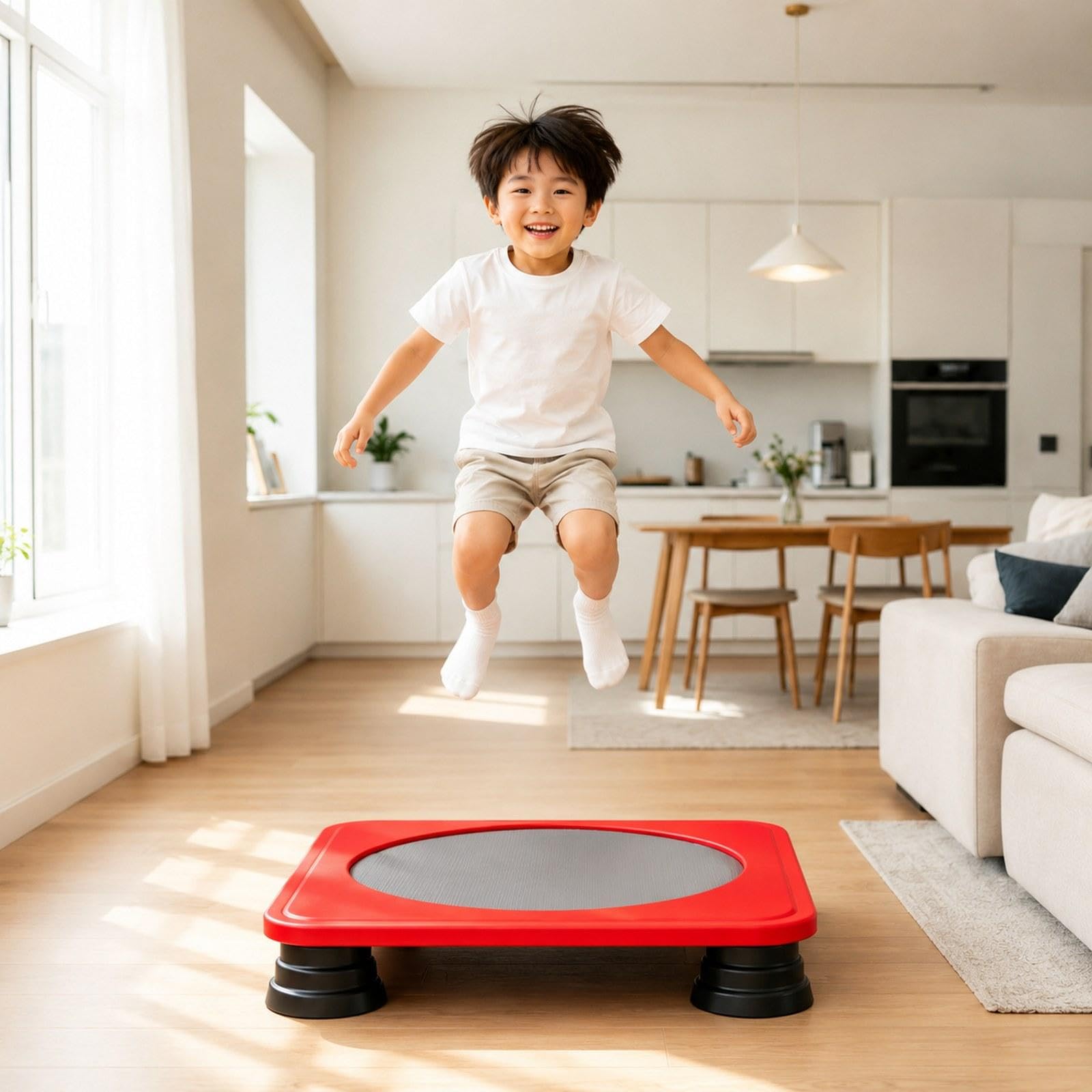 Mini para Niños, Cama de Juego Compacta de PP, Equipo de Salto Sensorial, Alta Capacidad de Carga, Ideal para Actividades Motrices