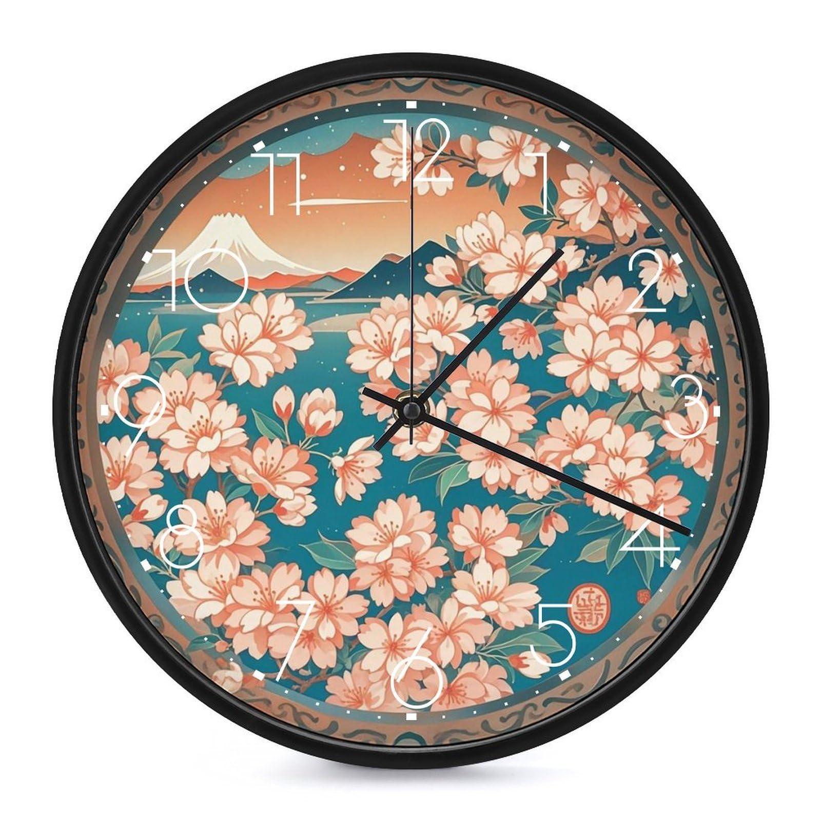 Horloge murale orientale style ancien au design rond raffiné de haute qualité