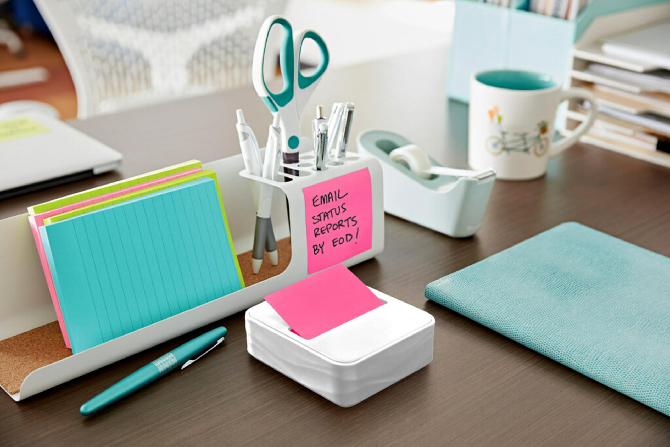 Post-it Dispensador de notas emergentes súper pegajoso, paquete de 2, blocs blancos de 3 x 3 pulgadas, incluye 2 dispensadores y 6 bloc de notas emergentes (90 hojas por bloc, 540 hojas en total) para
