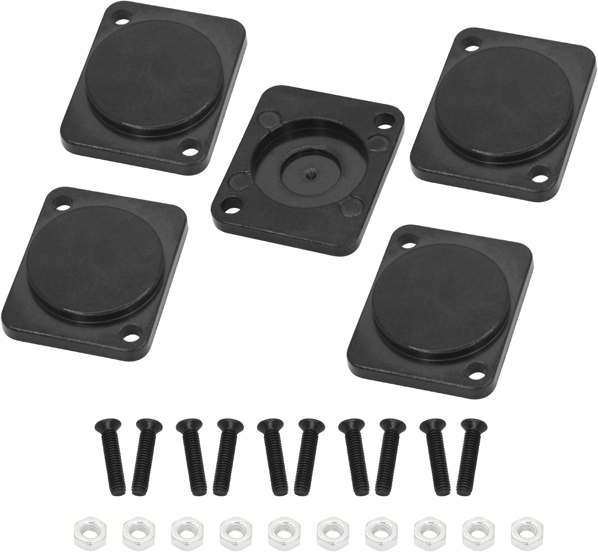 5Pcs D-Type Panel-Mount Blank Plate, Metal Blank Board Chassis Connectors and XLR Connectors, with Screws, for 86 Panels, Jumper Frames, etc