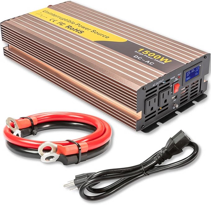 1500W Sump Pump Battery Backup Power System with LCD Display for