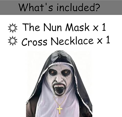 Miniatura 5 de Máscara de Halloween para adultos, máscara de zombi, máscara de vampiro, reutilizable con cintas elásticas ajustables para las orejas, máscara de