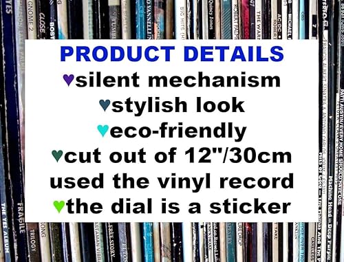 Miniatura 4 de Reloj de pared de disco de vinilo TEAPOT - Decoración de pared de cocina Ideas de regalo para hombres y mujeres, amigos, adolescentes - Café Diseño