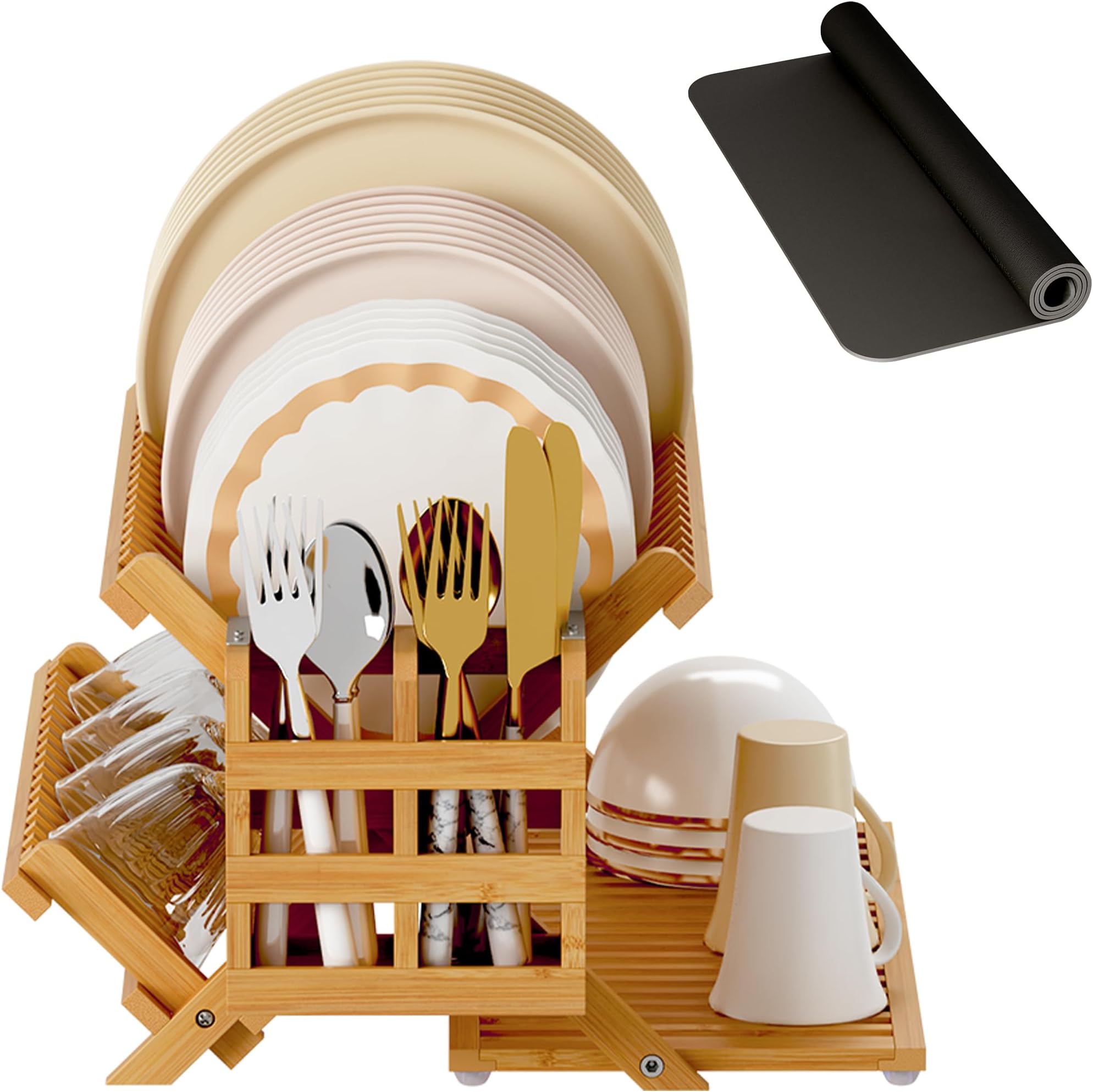 Earth's Dreams Bamboo Dish Drying Rack 3 Tier