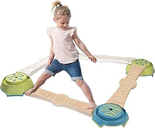 Smoby Life - Adventure Course Made from 57% Recycled Material - Motor Skills Toy with 4 Plots & 4 Planks - From 2 Years - For Indoor and Outdoor Use