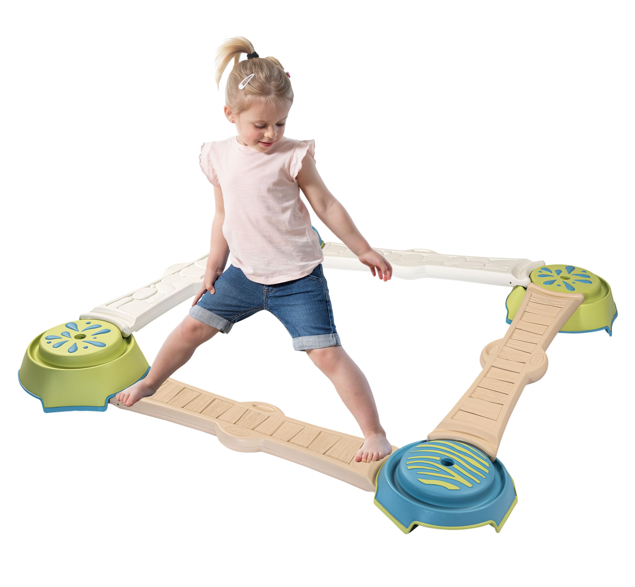 Smoby Life - Adventure Course - Motor Skills Course - 4 blocks and 4 boards - Up to 3.5m long - Recycled Material - From 2 Years Old - Made in France