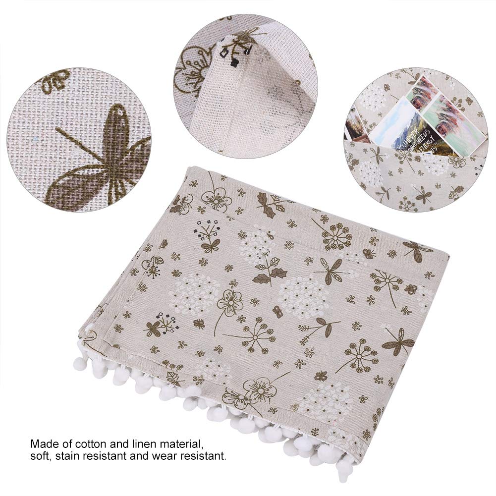 Housse Anti-Poussière Four Micro-Ondes – Coton Lin Naturel, Poche De Rangement, Protection Étanché 35x95 Cm