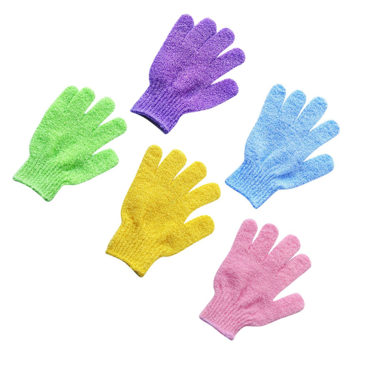 FOMIYES 15pares Guantes Exfoliantes De Cinco Dedos Manopla De Baño y Sauna Para Hombres y Mujeres Para Exfoliación y Masaje Corporal Uso Doble Lado Material Resistente y Lavable