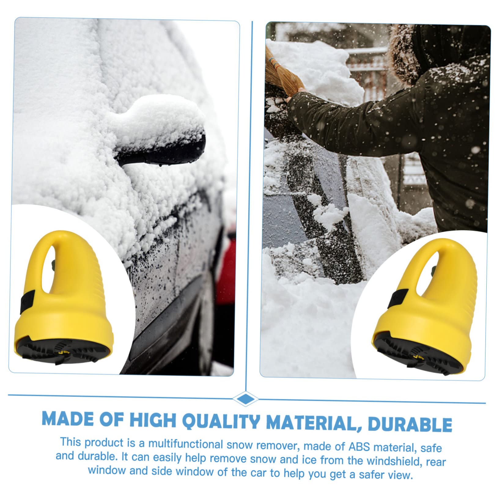 Alipis Strumento Neve e Rimozione Ghiaccio Multifunzione dal Parabrezza per Raschietto in ABS Portatile Efficiente Invernale Auto per Uso