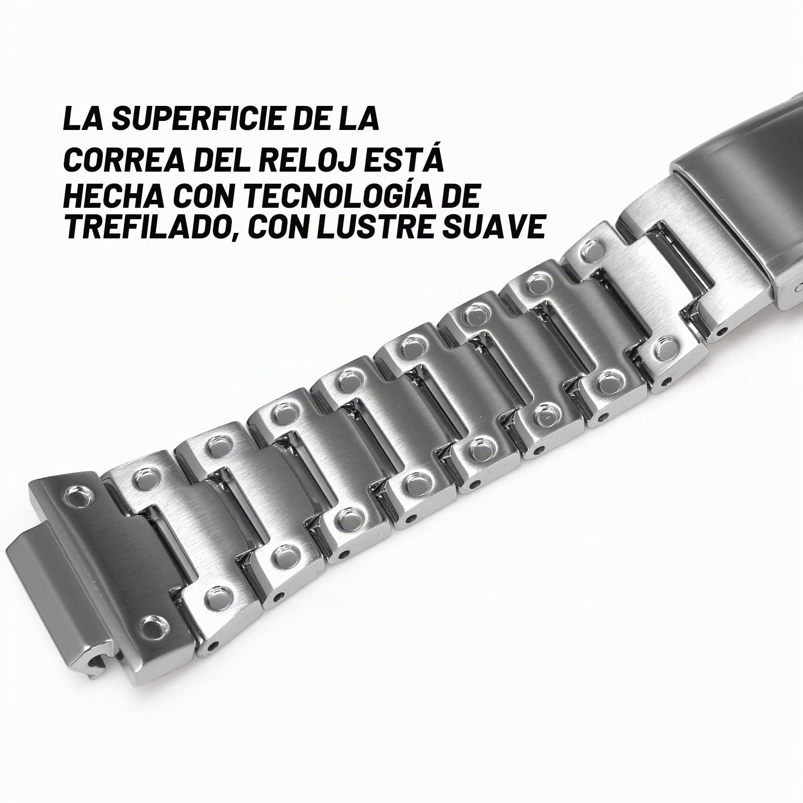 Correa de Reloj de Metal para Hombre Compatible con Casio GM-2100, Pulsera de Acero Inoxidable 316 Compatible con G-SHOCK GM2100B, Liberación Rápida