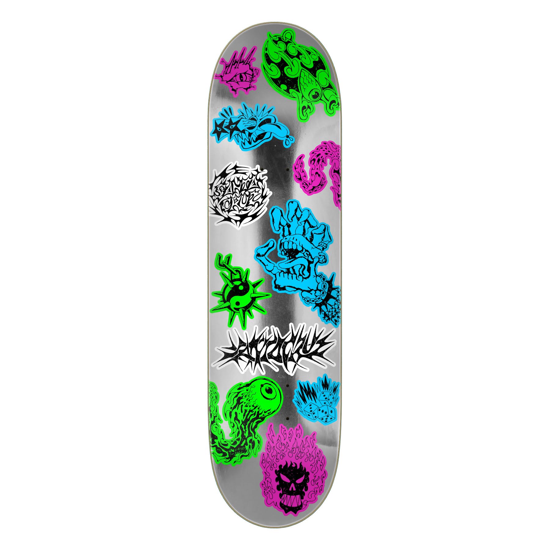 Santa Cruz Scribble Flash FeelBase - Tablas de skate (20,32 x 77,47 cm)