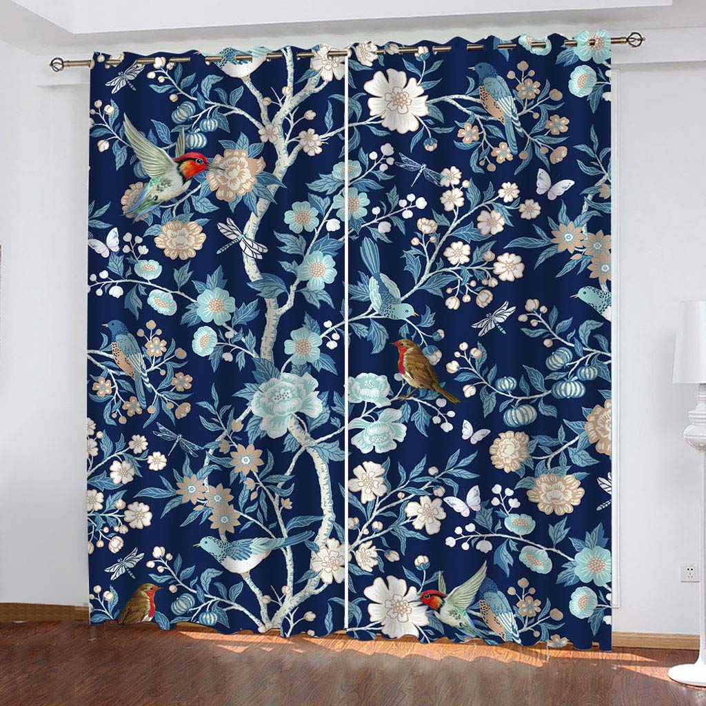 Rideaux Et Draperies Intérieurs 3D Ciel Bleu Nuage Blanc Paysage Motif Rideau Occultant À Oeillets Decoration Salon Chambre Maison pour Enfant Adulte 2 Pièces 280x160Cm Design Moderne Imprimé